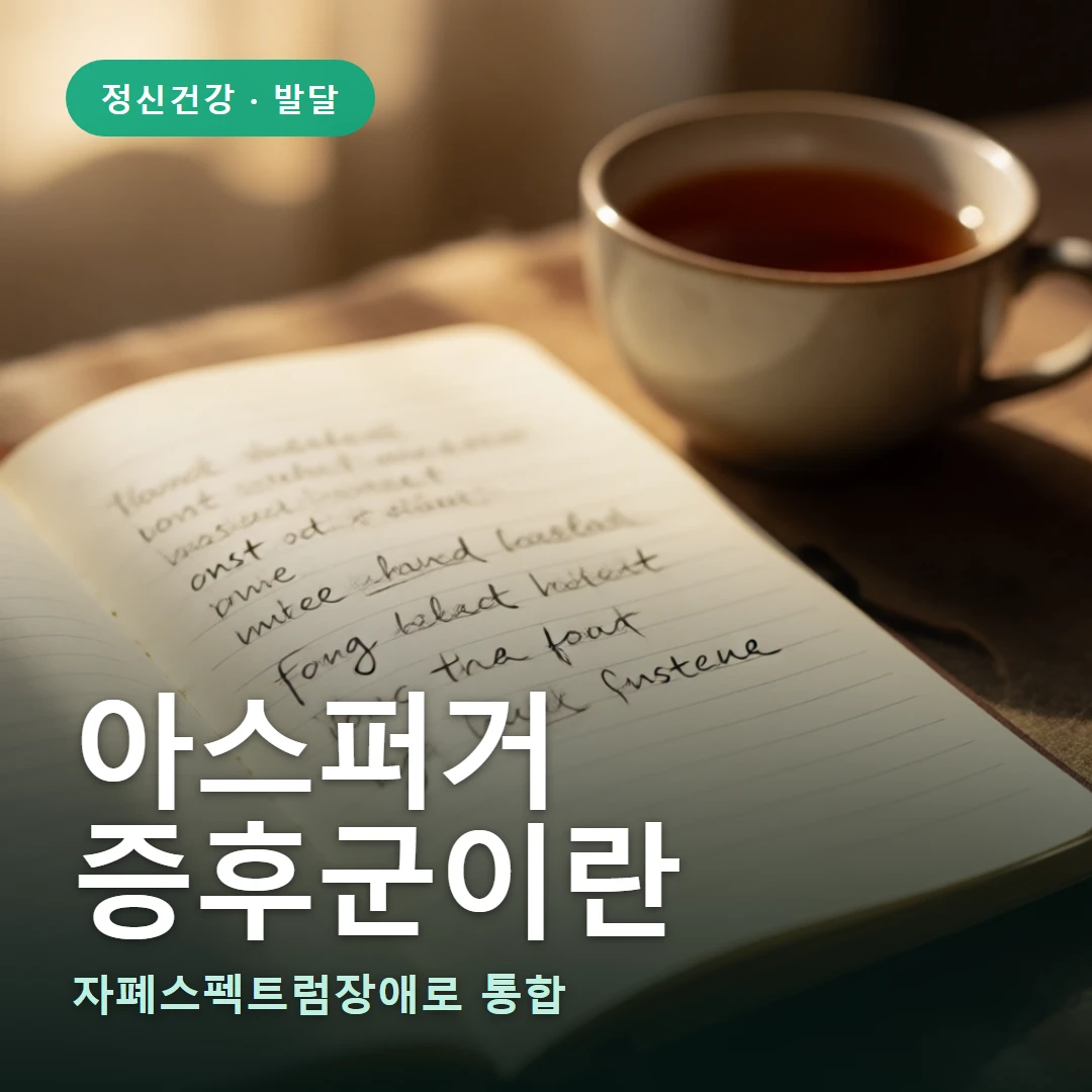 아스퍼거증후군 요약 표지 — 자폐스펙트럼장애로 통합