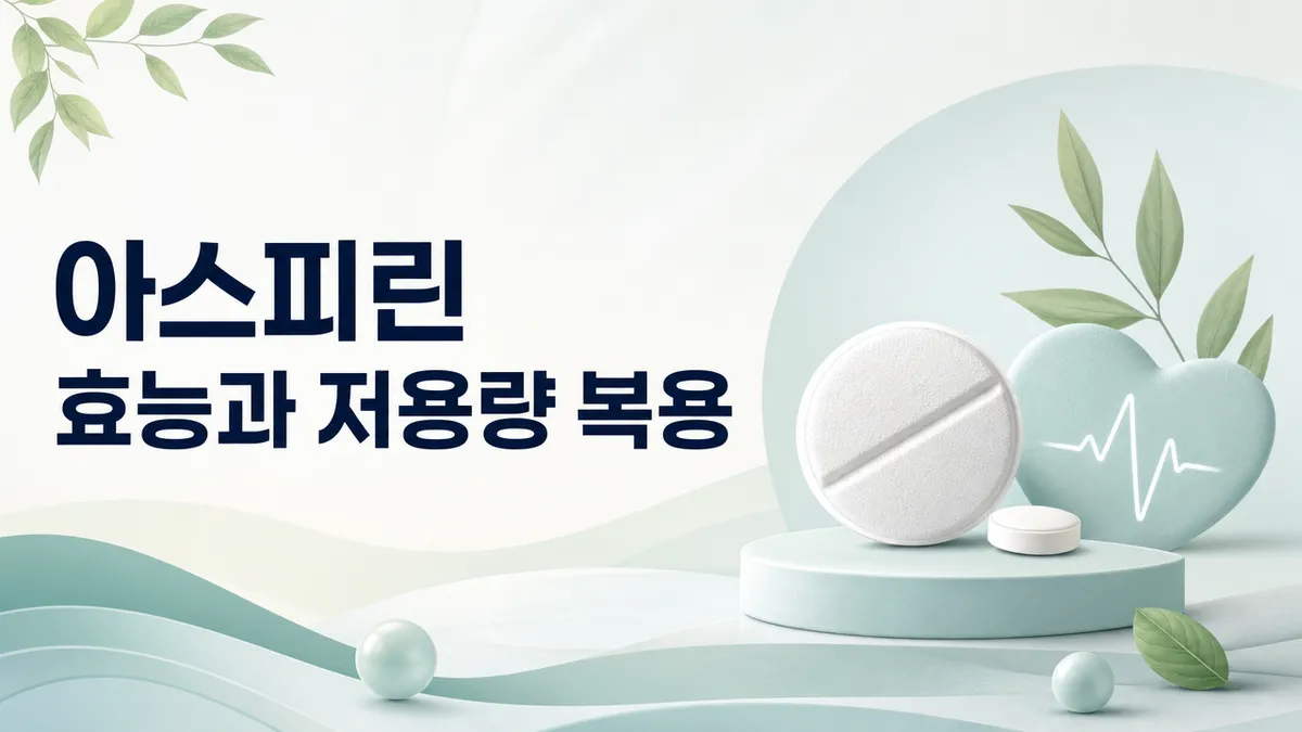 저용량 아스피린 효능과 1차·2차 예방 차이 총정리
