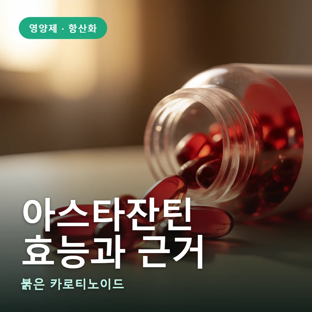 아스타잔틴 요약 표지 — 붉은 카로티노이드