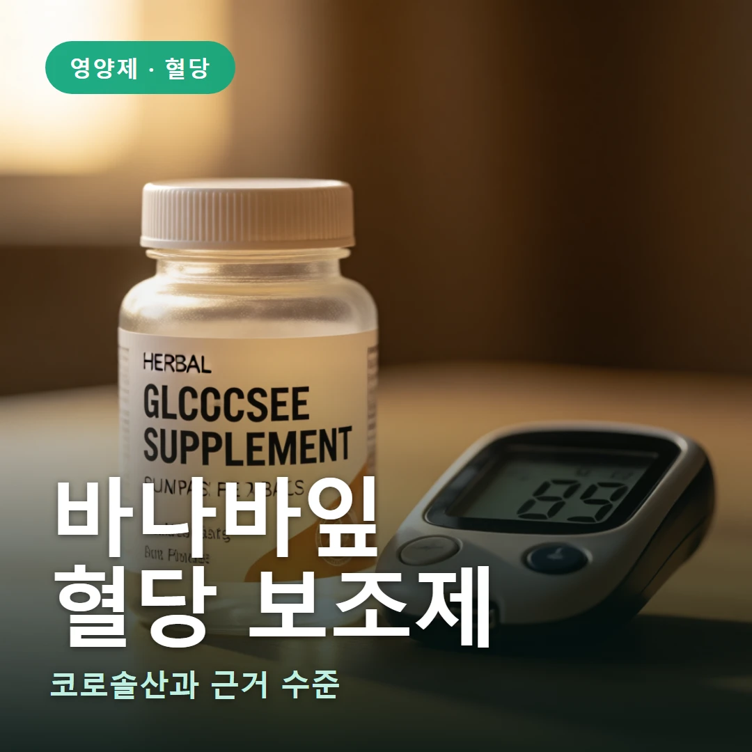 바나바잎 요약 표지 — 코로솔산과 근거 수준