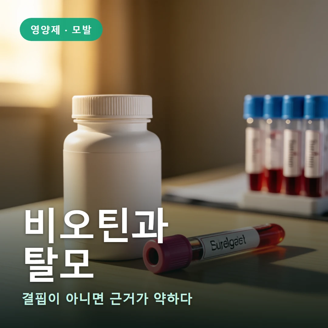 비오틴 요약 표지 — 결핍이 아니면 근거가 약하다