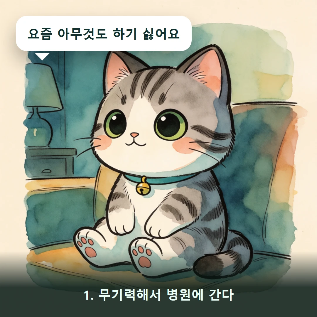 웹툰 1컷 — 1. 무기력해서 병원에 간다 (요즘 아무것도 하기 싫어요)