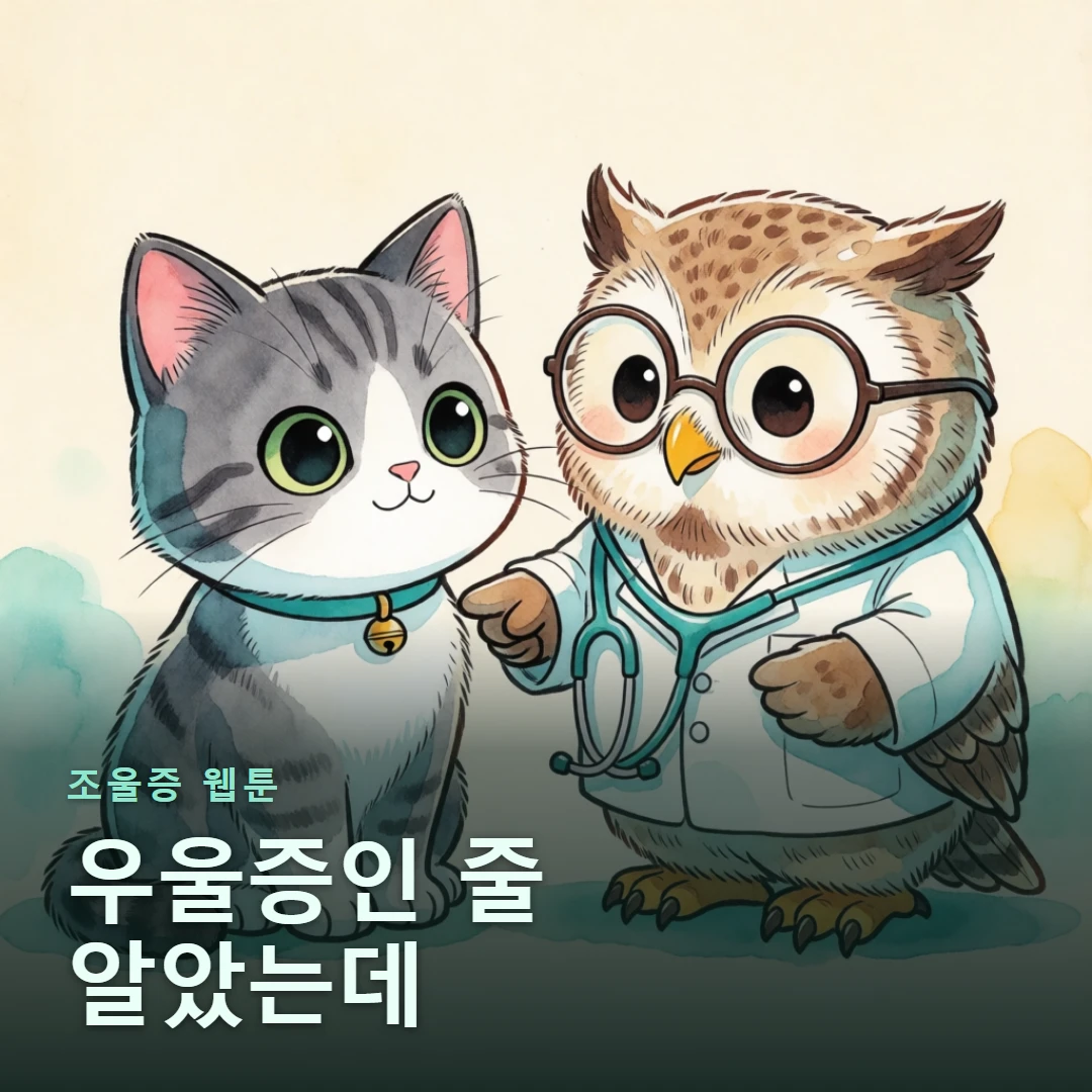 조울증 웹툰 표지 — 우울증인 줄 알았는데