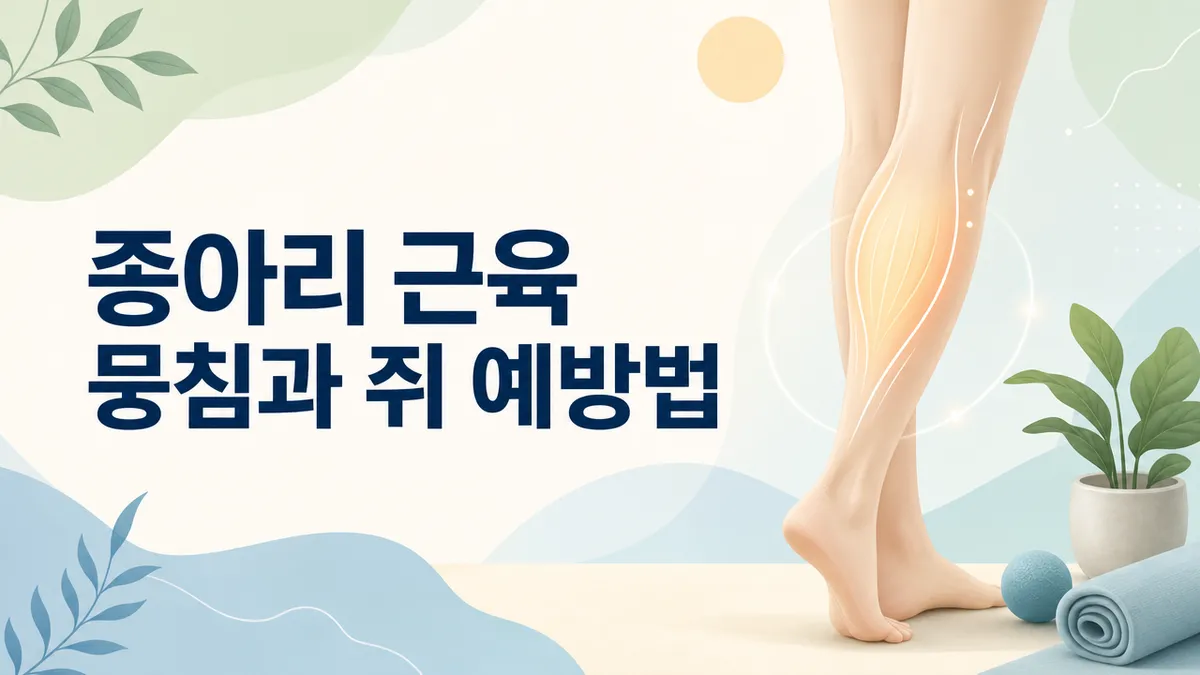 종아리 쥐(경련) 원인과 즉시 대처·예방법 총정리