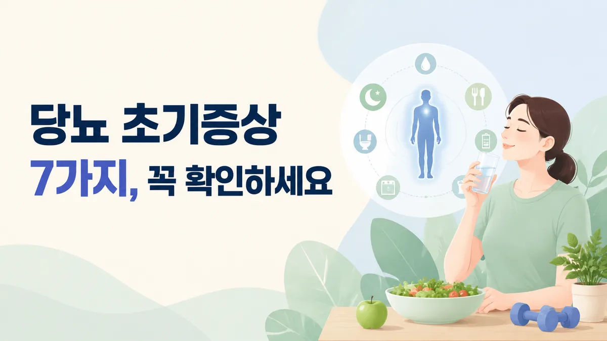 당뇨 초기증상 8가지와 검사가 필요한 경우