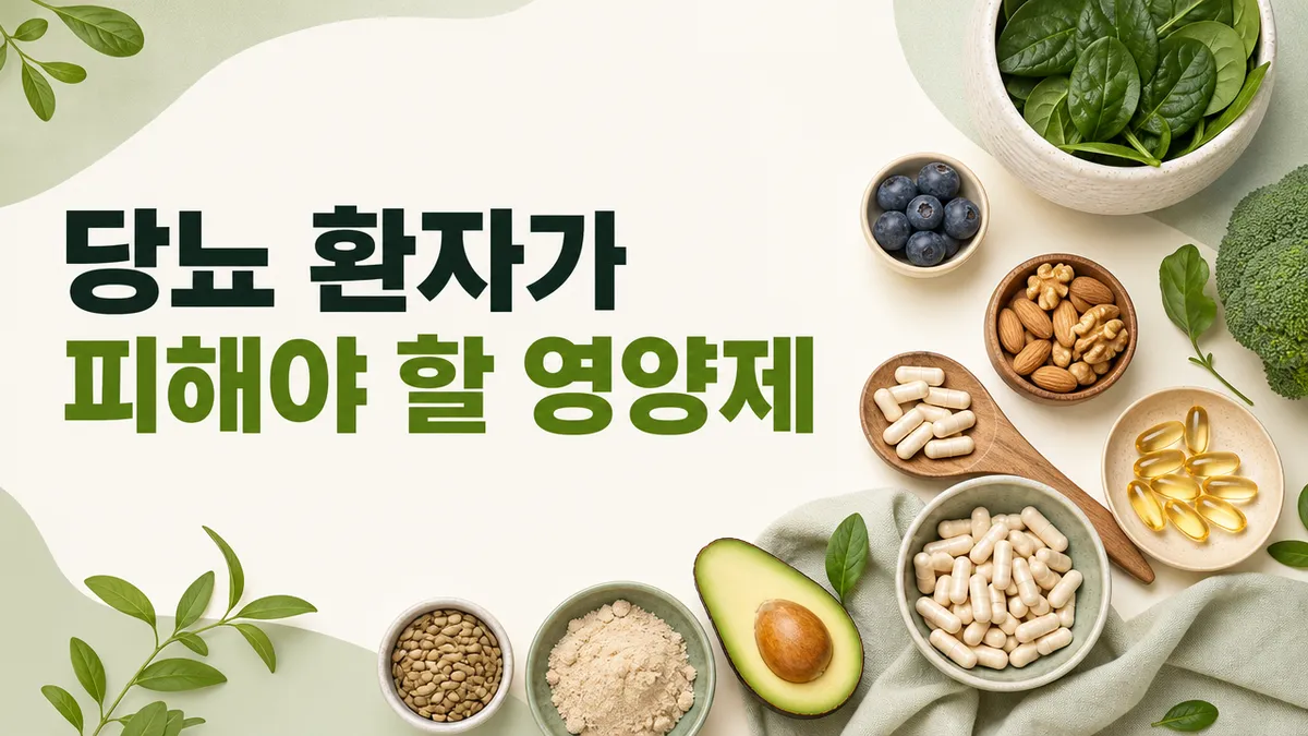 당뇨 환자가 주의해야 할 영양제, 혈당·약 상호작용까지