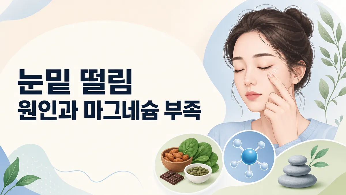 눈밑 떨림 원인, 마그네슘 부족이 정말 맞을까
