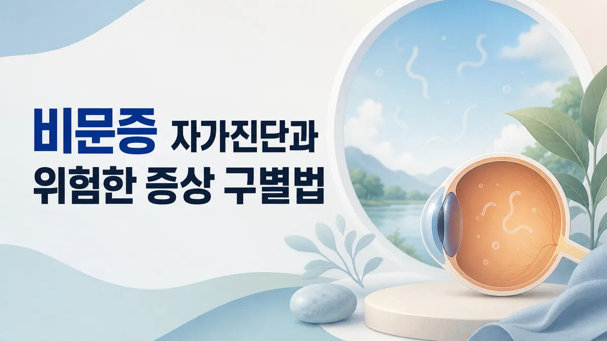 비문증 자가진단: 그냥 둘 것과 즉시 병원 갈 것 구별