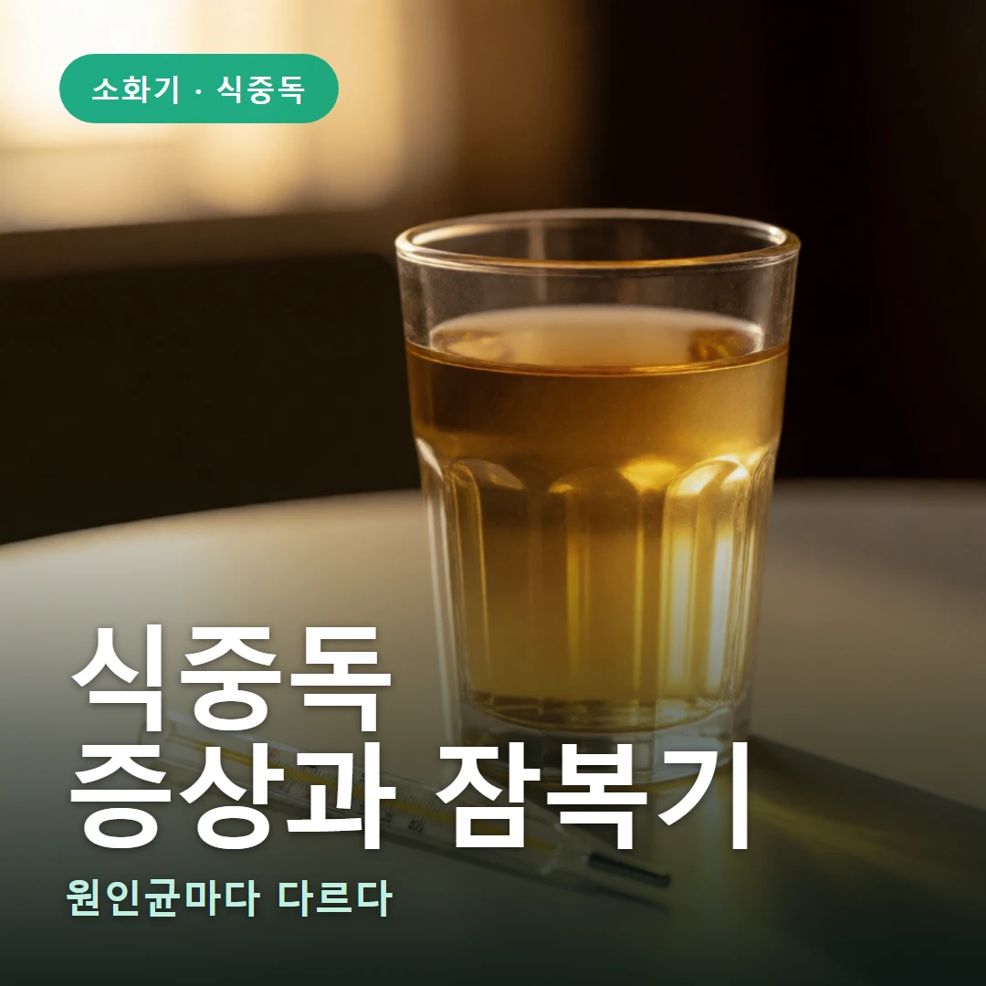 식중독 요약 표지 — 원인균마다 다르다