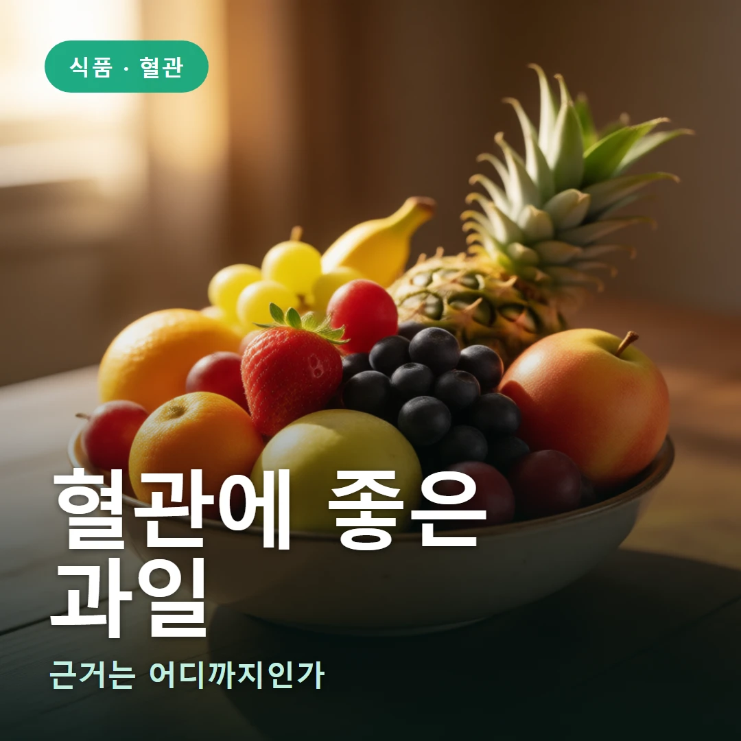혈관에 좋은 과일 요약 표지 — 근거는 어디까지인가