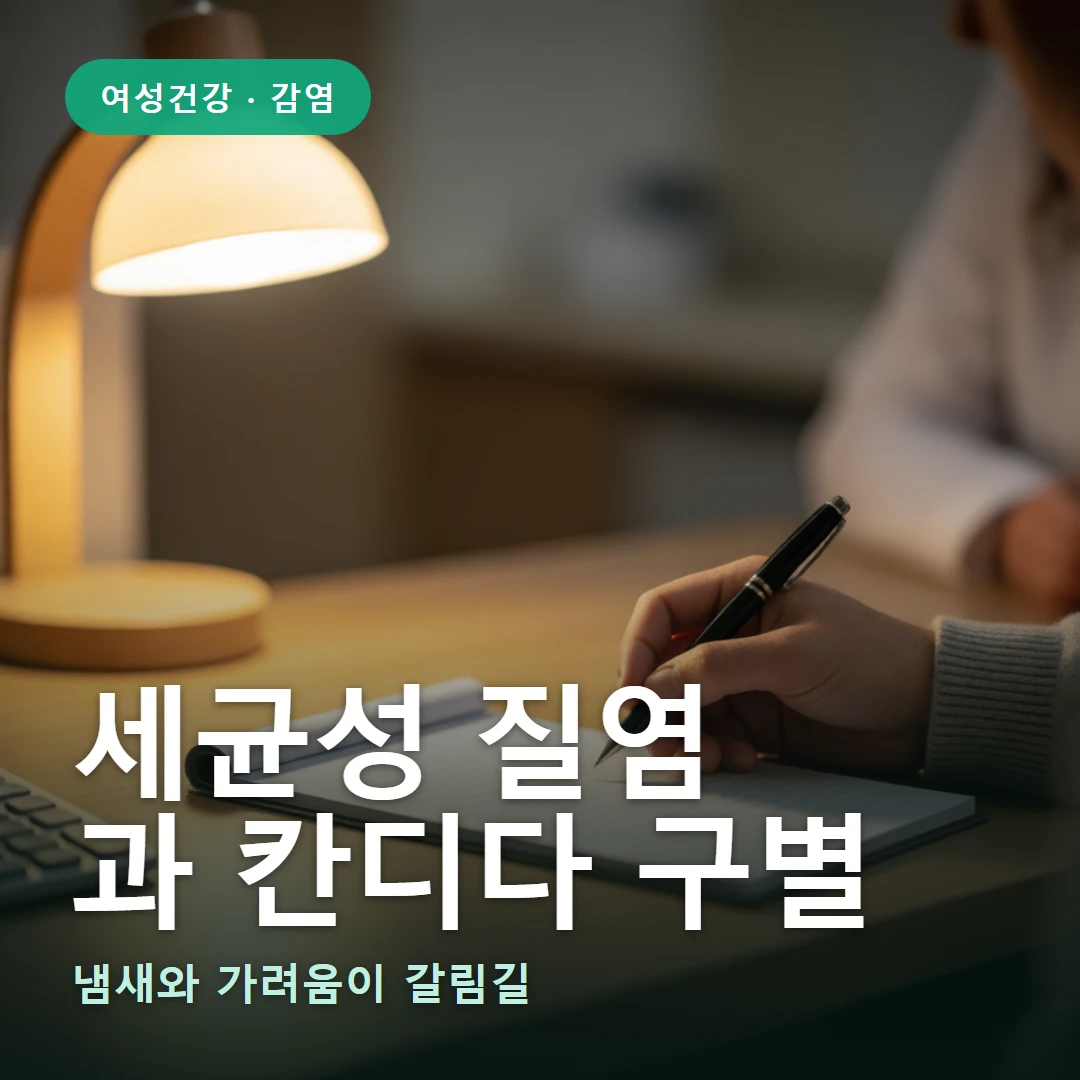 세균성 질염 요약 표지 — 냄새와 가려움이 갈림길