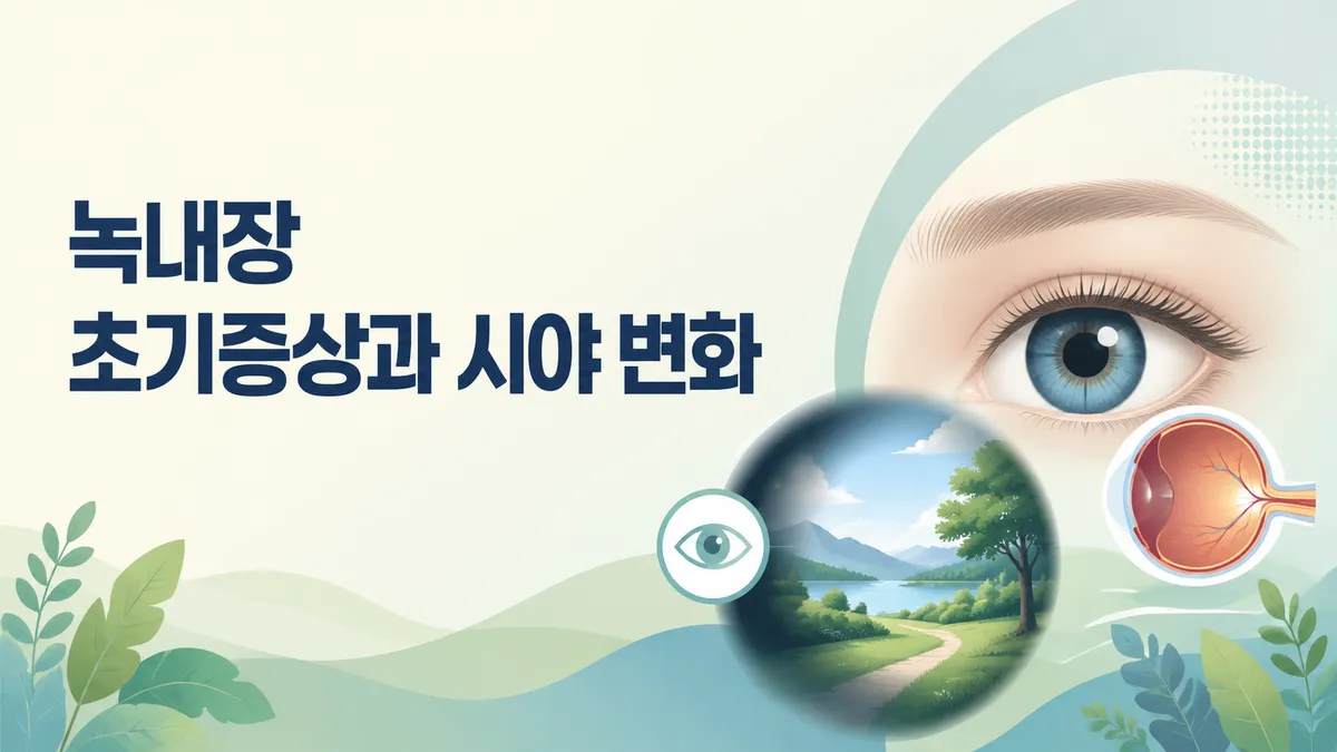 녹내장 초기증상과 시야 변화, 급성 응급 신호