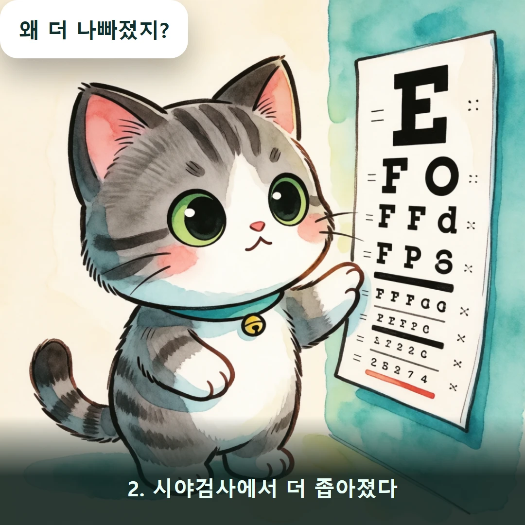 웹툰 2컷 — 2. 시야검사에서 더 좁아졌다 (왜 더 나빠졌지?)