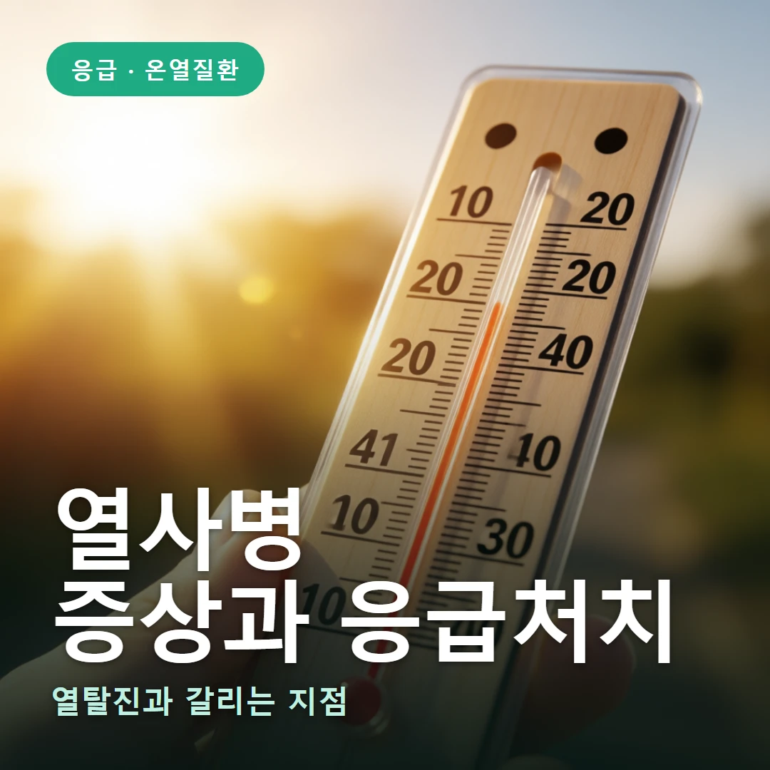 열사병 요약 표지 — 열탈진과 갈리는 지점