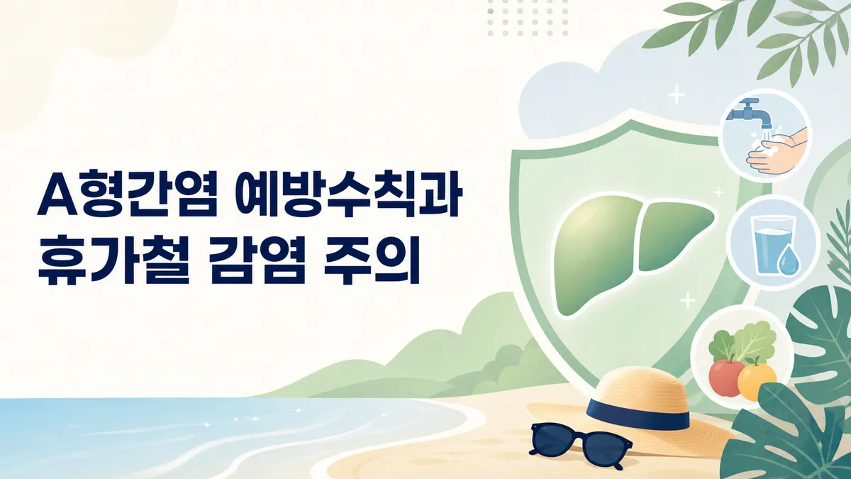 A형간염 예방수칙과 휴가철 감염 주의