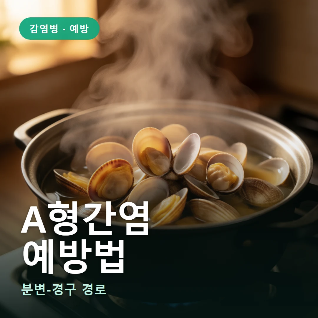 A형간염 예방 요약 표지 — 분변-경구 경로