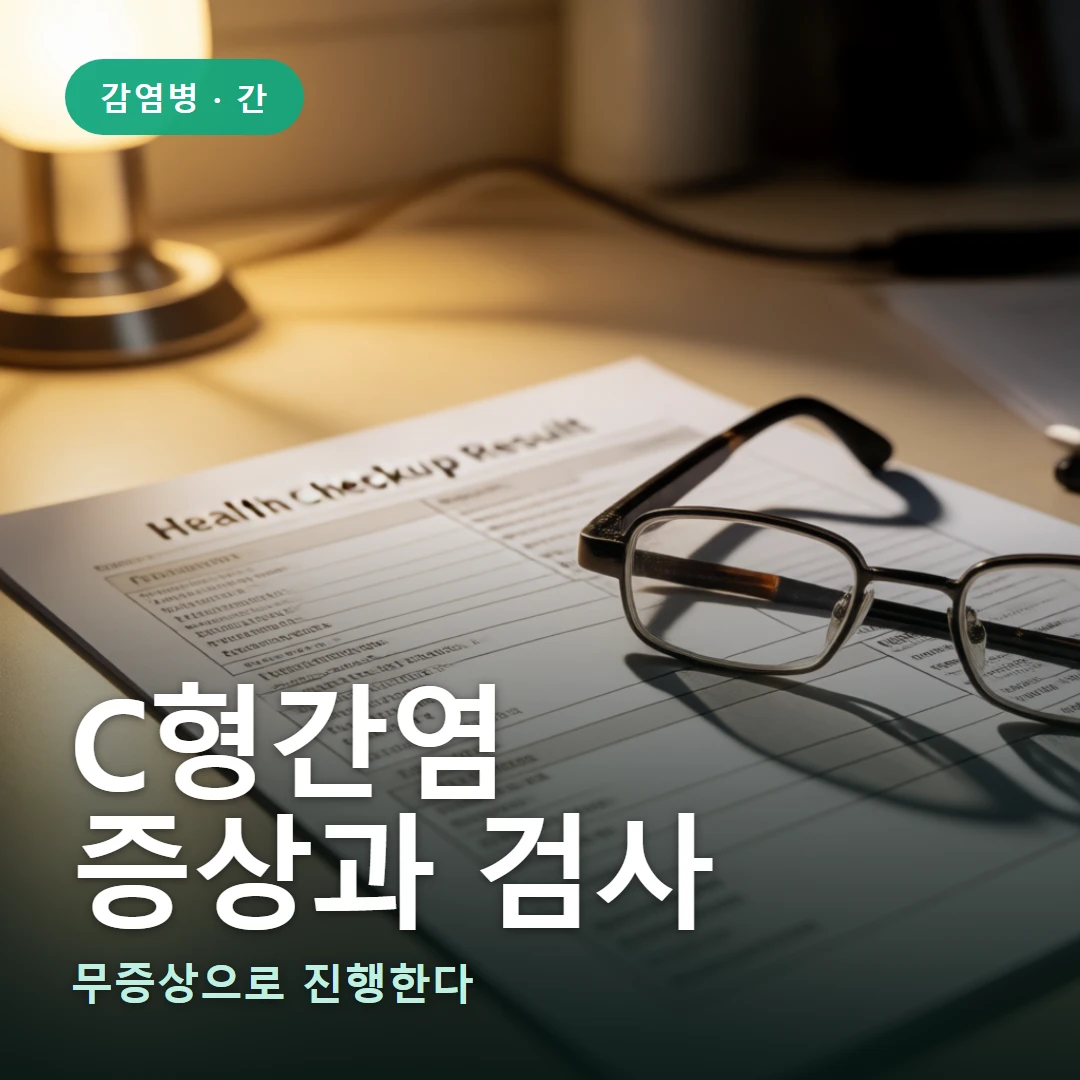 C형간염 요약 표지 — 무증상으로 진행한다