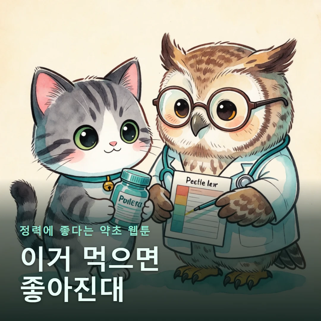 정력에 좋다는 약초 웹툰 표지 — 이거 먹으면 좋아진대