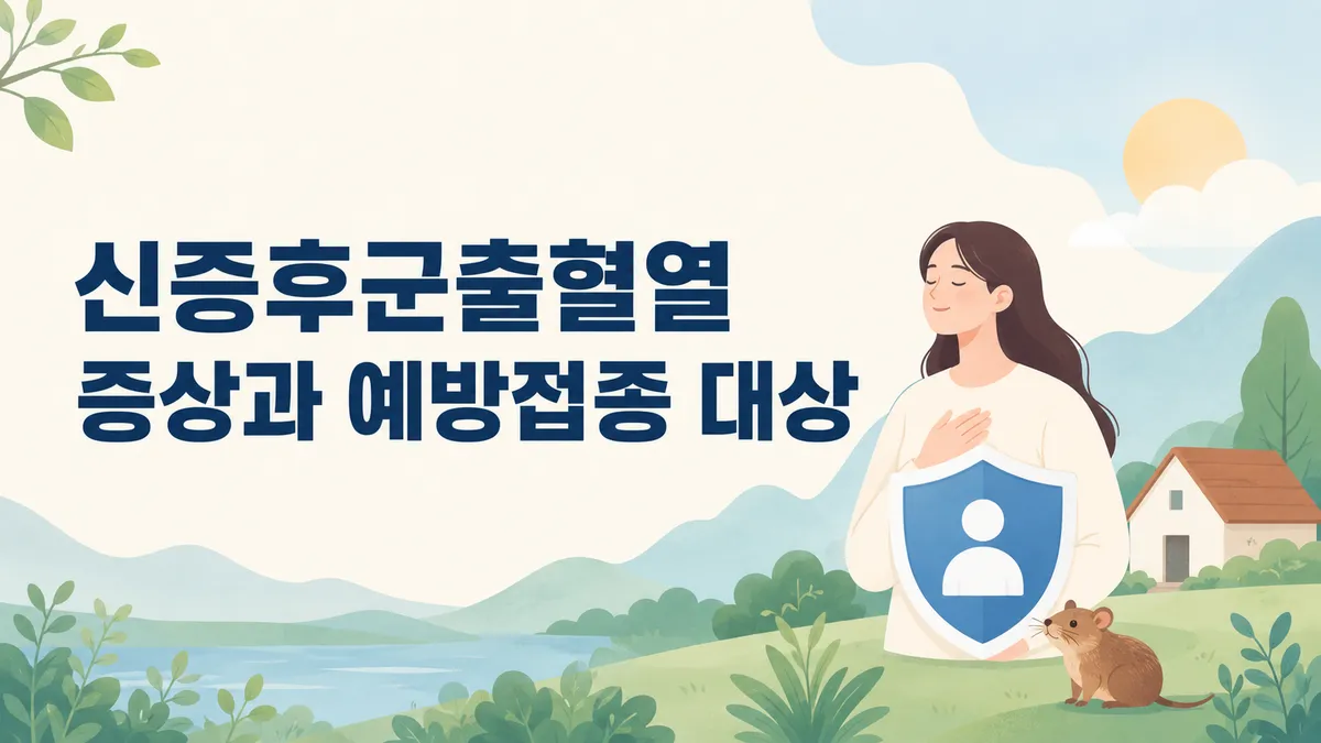 신증후군출혈열 증상과 예방접종 대상