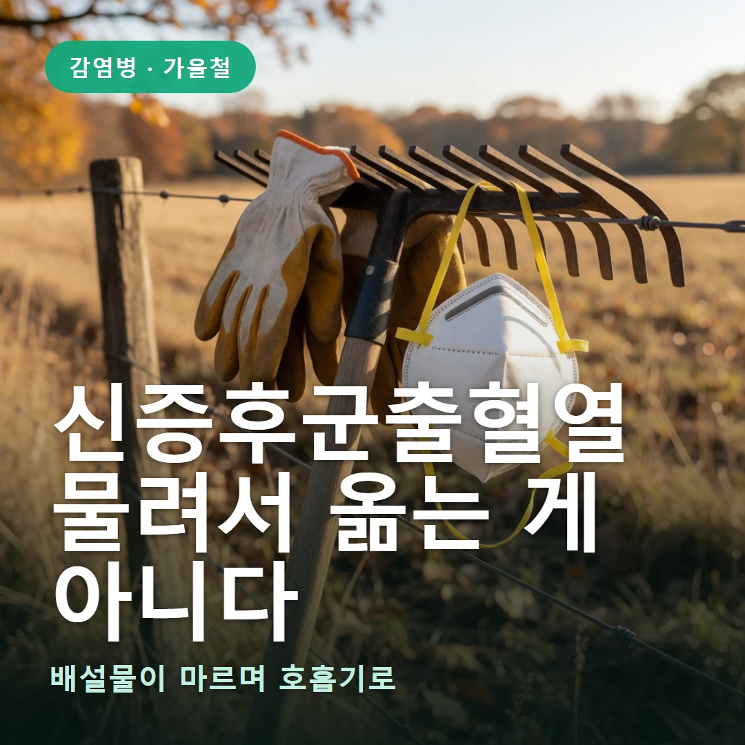 신증후군출혈열 요약 표지 — 배설물이 마르며 호흡기로
