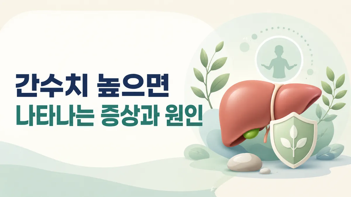 간수치 높으면 나타나는 증상과 원인 총정리