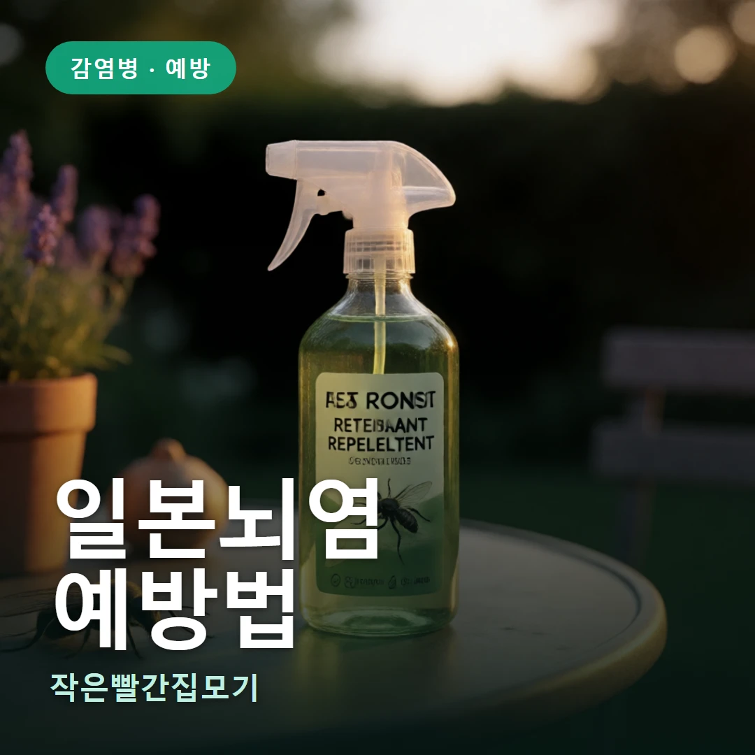 일본뇌염 예방 요약 표지 — 작은빨간집모기