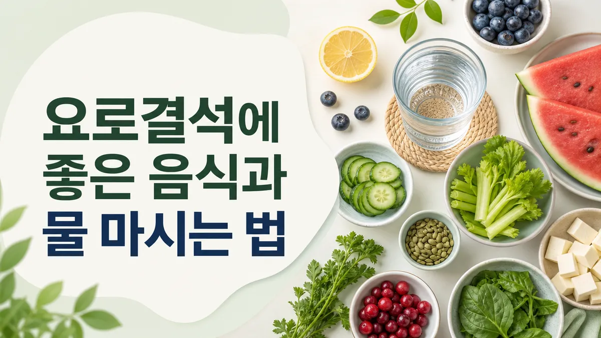 요로결석에 좋은 음식과 물, 칼슘 오해까지 정리