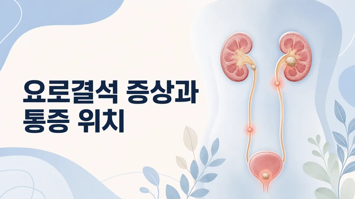 요로결석 증상과 통증 위치, 응급 신호 총정리