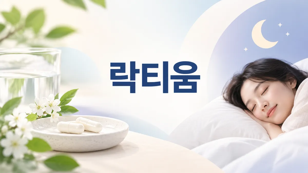락티움 효능과 부작용, 수면 개선 근거는 어디까지