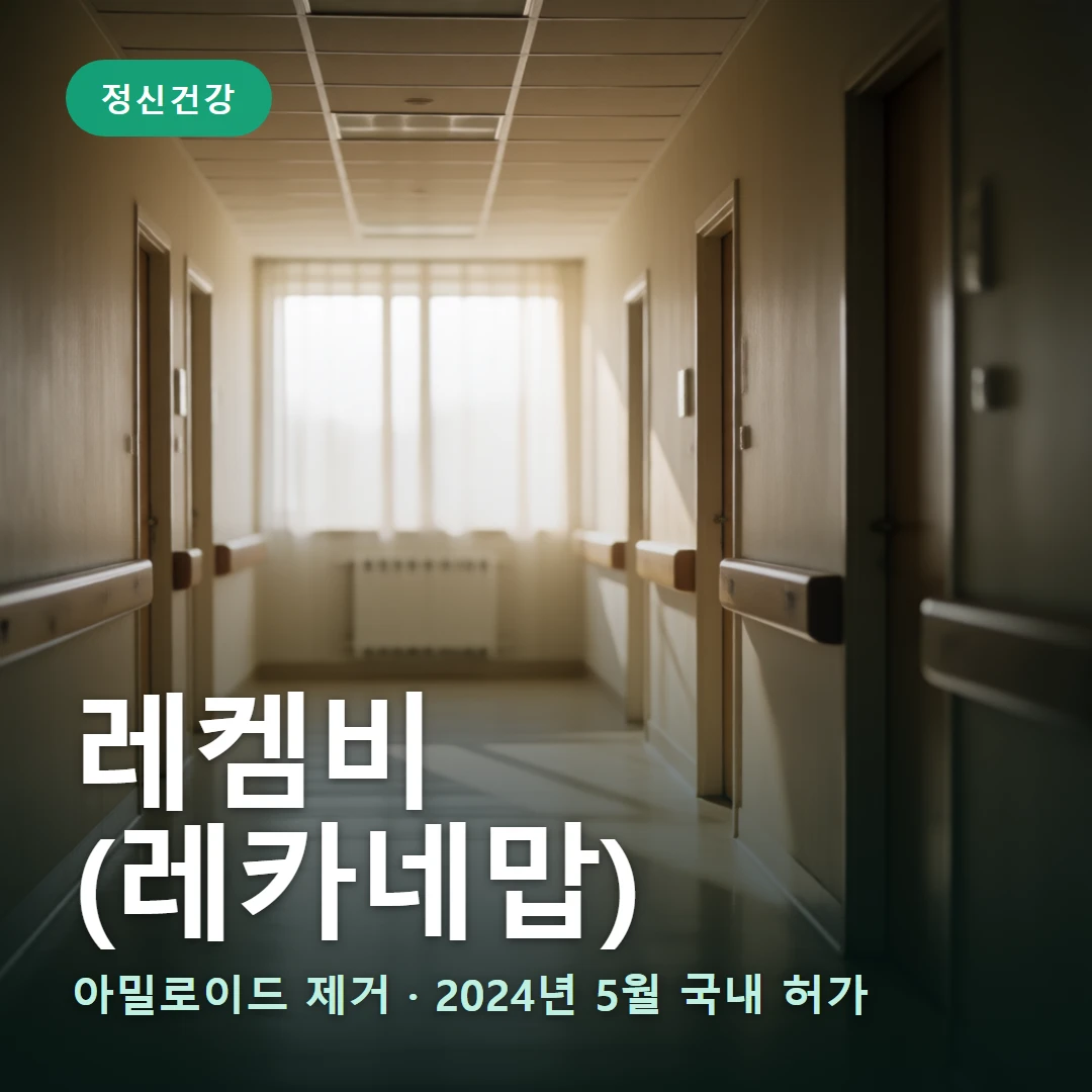 레켐비(레카네맙) 요약 표지 — 아밀로이드 제거 · 2024년 5월 국내 허가