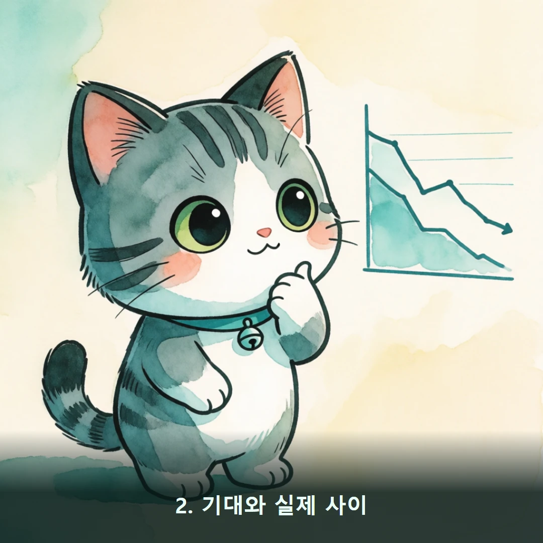 웹툰 2컷 — 2. 기대와 실제 사이