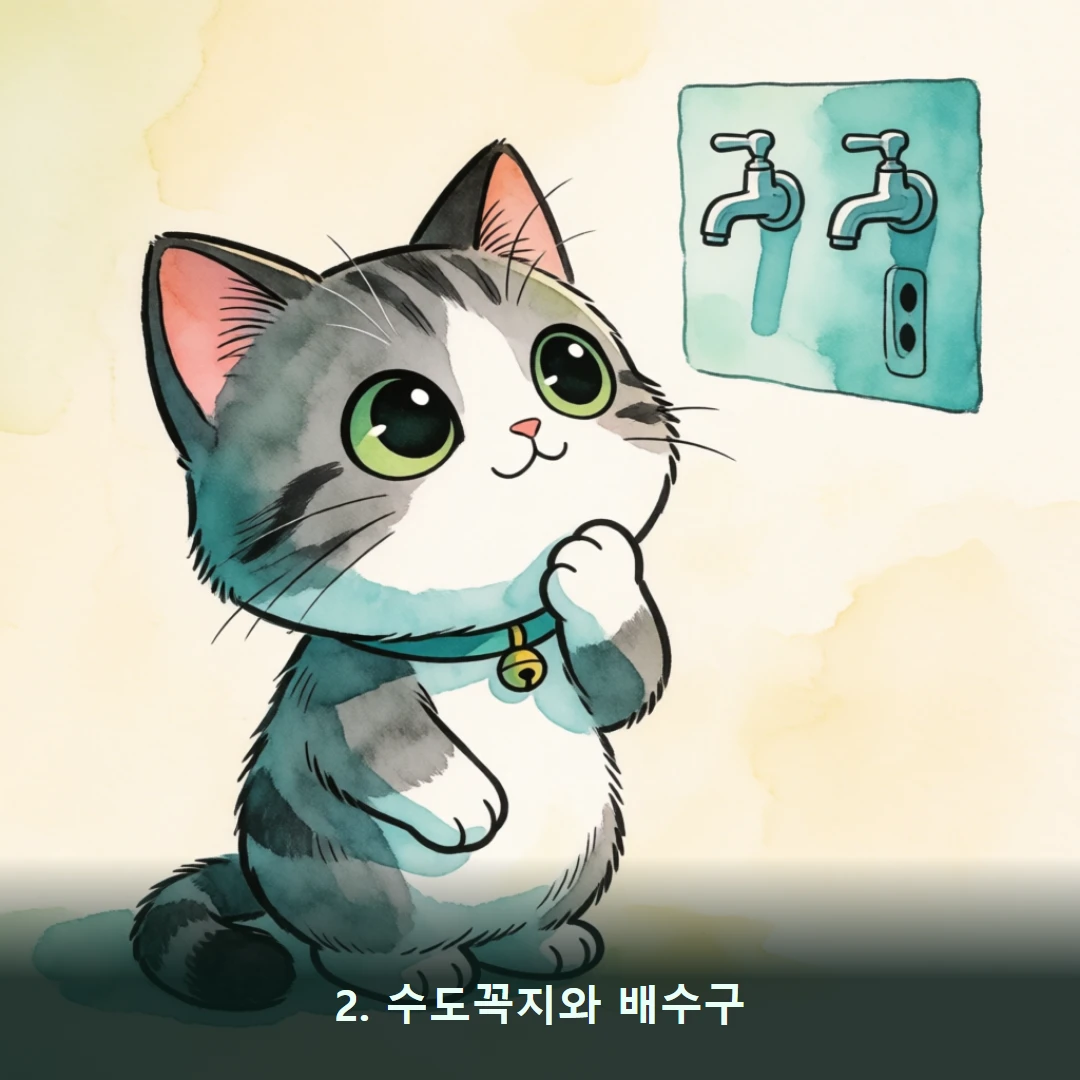 웹툰 2컷 — 2. 수도꼭지와 배수구