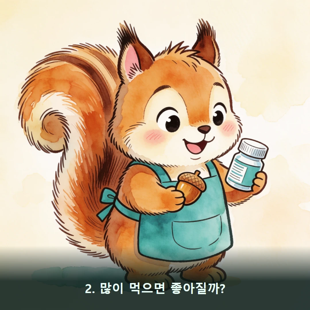 웹툰 2컷 — 2. 많이 먹으면 좋아질까?