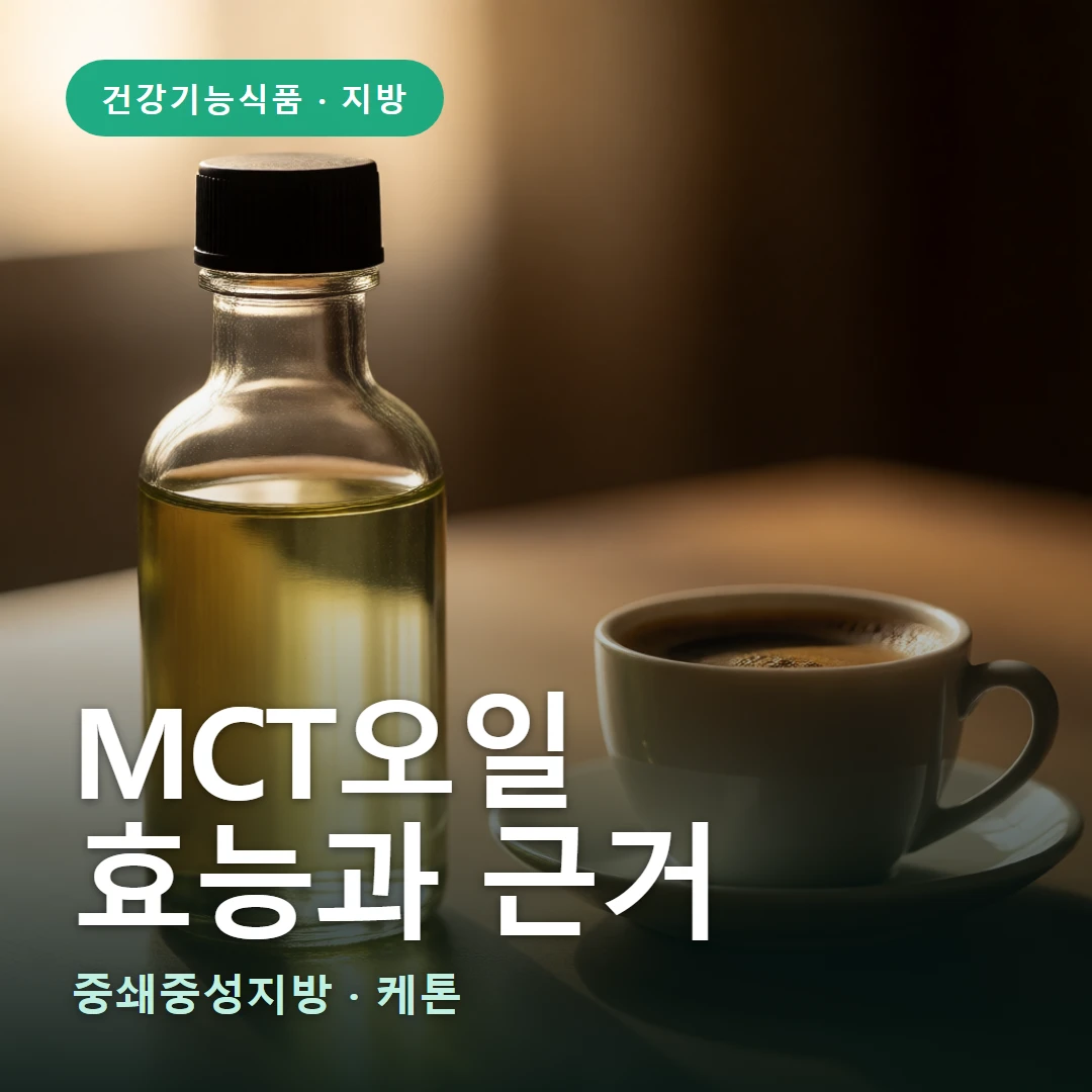 MCT오일 요약 표지 — 중쇄중성지방 · 케톤