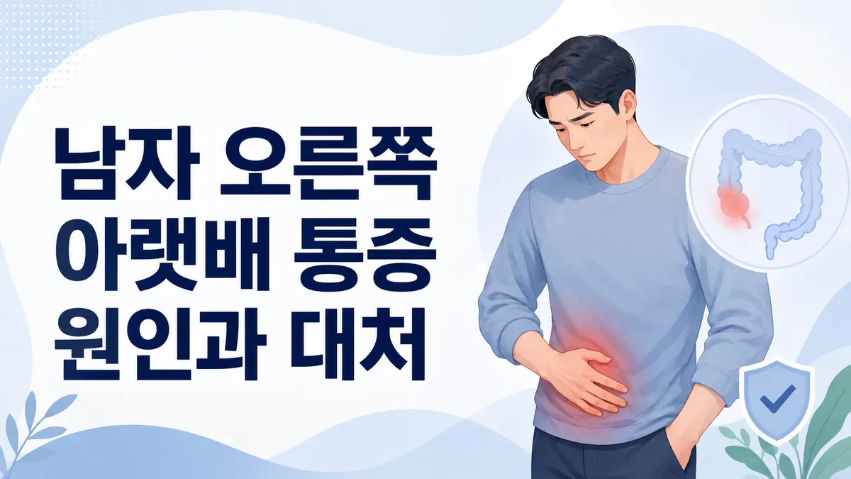 남자 오른쪽 아랫배 통증 원인과 위험 신호 총정리