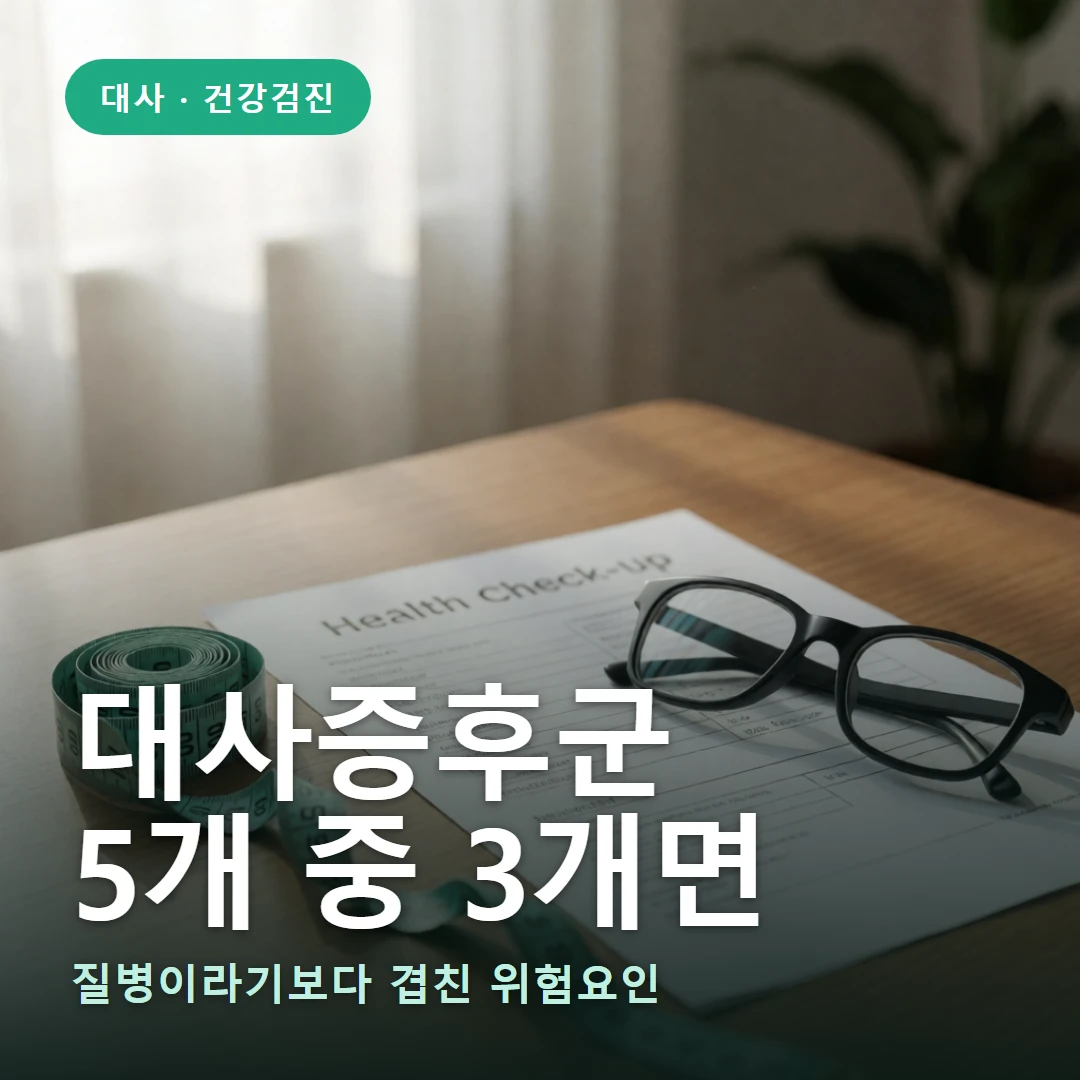 대사증후군 요약 표지 — 질병이라기보다 겹친 위험요인