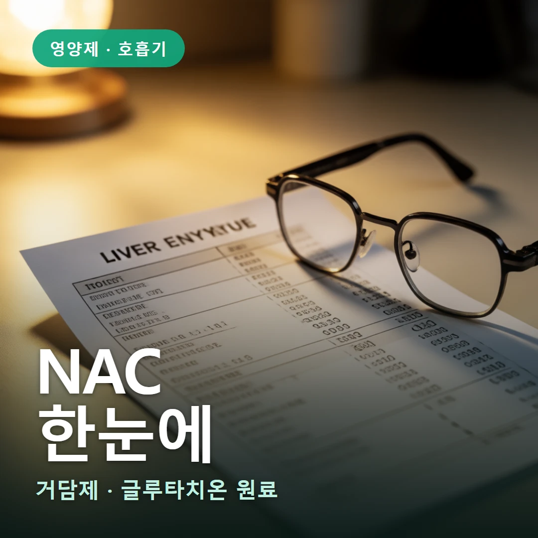 NAC 요약 표지 — 거담제 · 글루타치온 원료