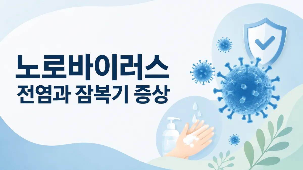 노로바이러스 전염 경로와 잠복기 증상, 예방법 총정리
