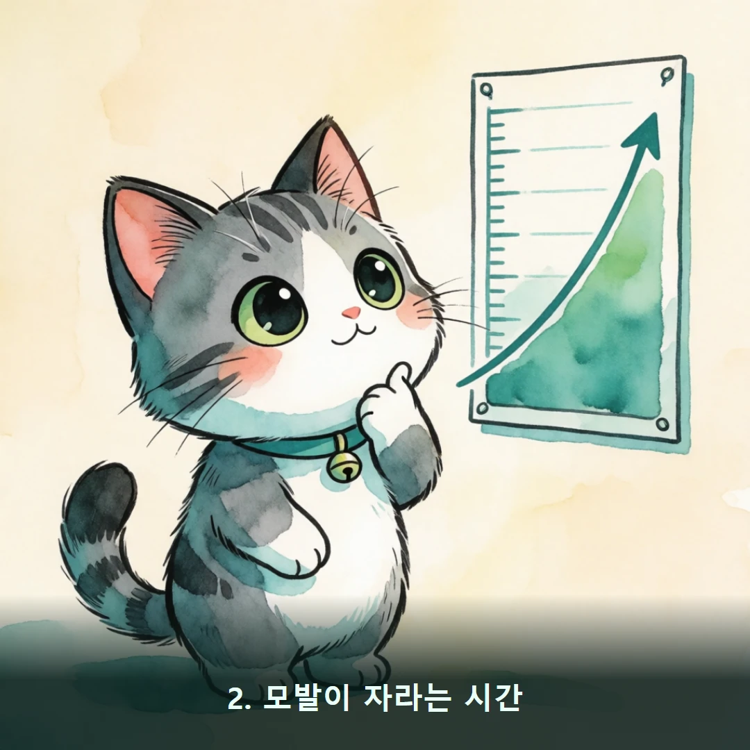 웹툰 2컷 — 2. 모발이 자라는 시간