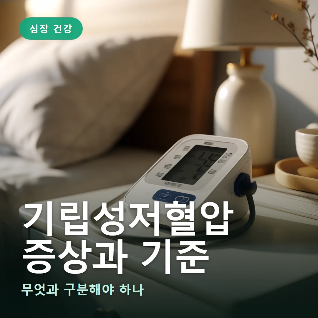 기립성저혈압 증상과 기준 요약 표지 — 무엇과 구분해야 하나
