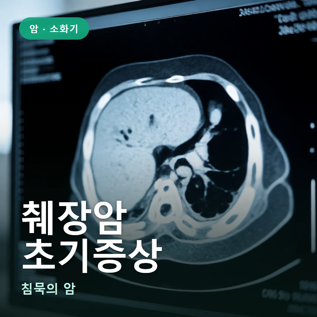 췌장암 초기증상 요약 표지 — 침묵의 암