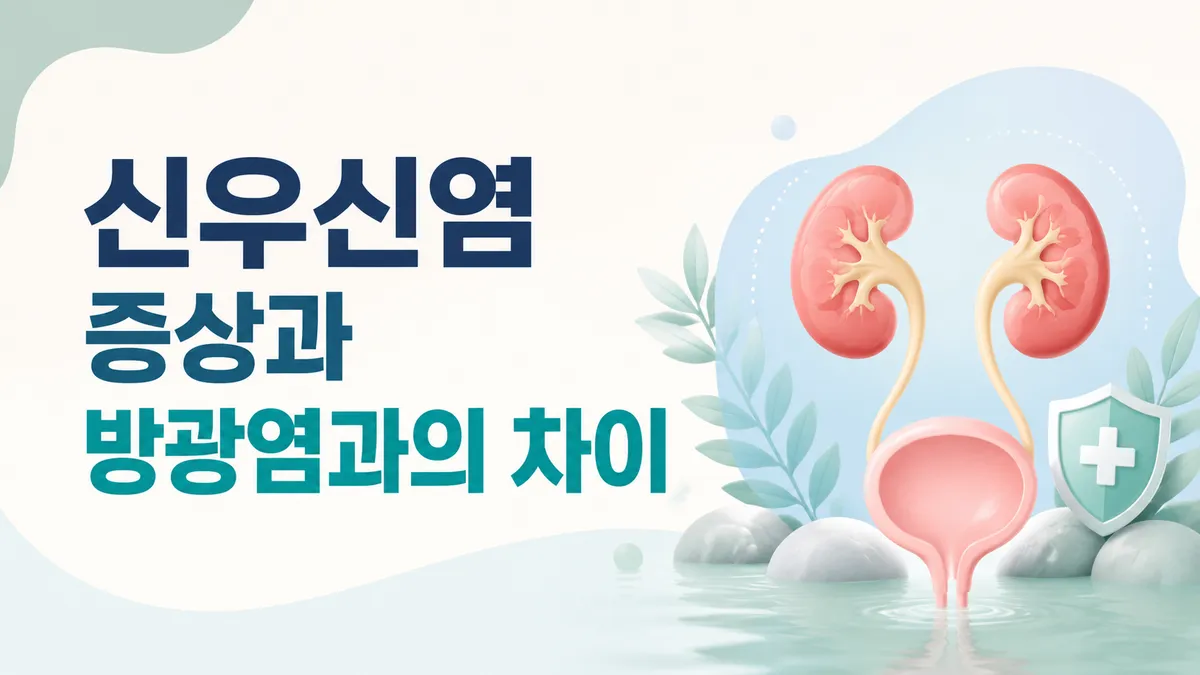 신우신염 증상과 방광염과의 차이, 위험 신호