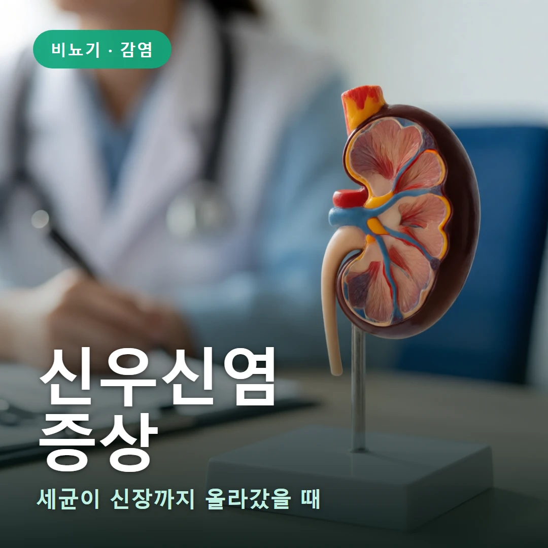 신우신염 요약 표지 — 세균이 신장까지 올라갔을 때