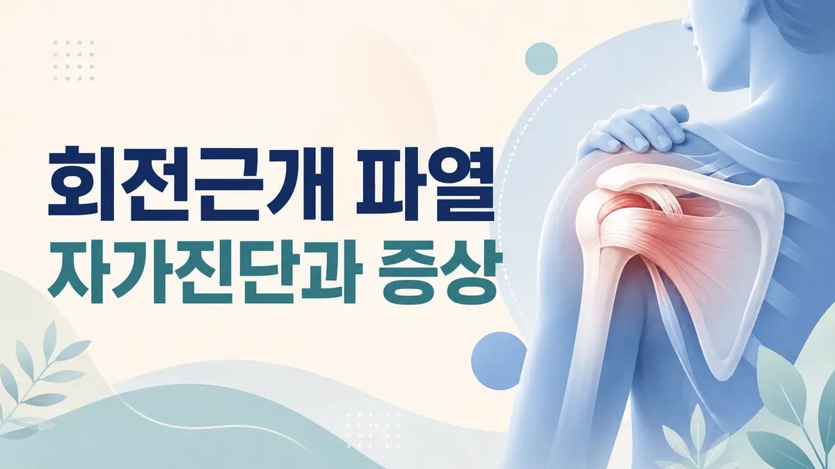 회전근개 파열 자가진단, 증상과 오십견 구별법