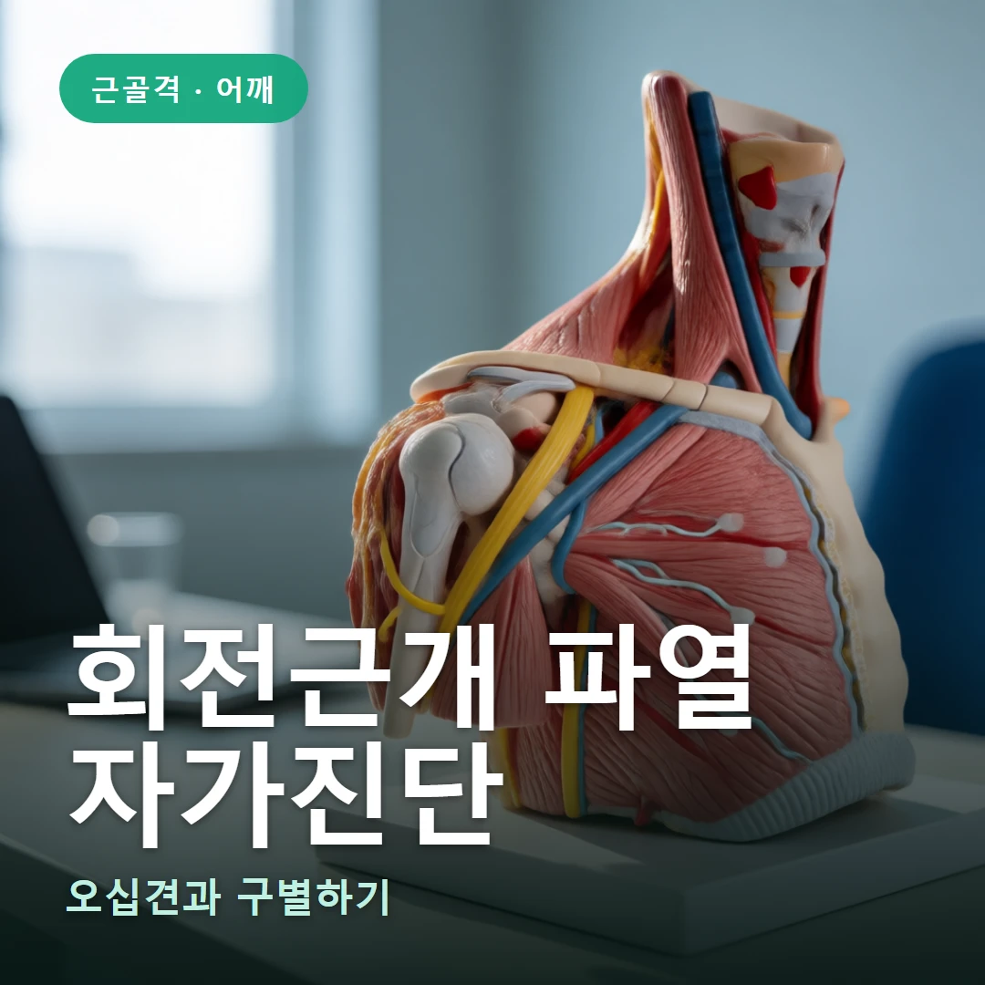 회전근개 파열 요약 표지 — 오십견과 구별하기