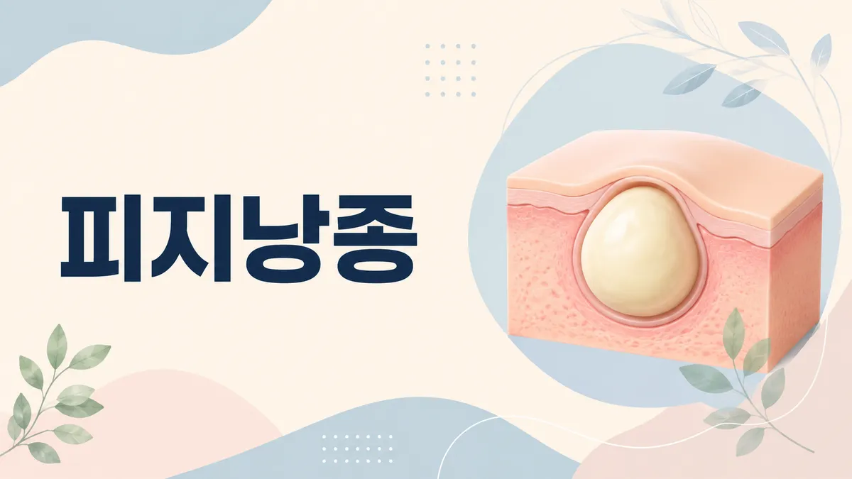 피지낭종 짜도 되나? 제거 방법과 수술 총정리