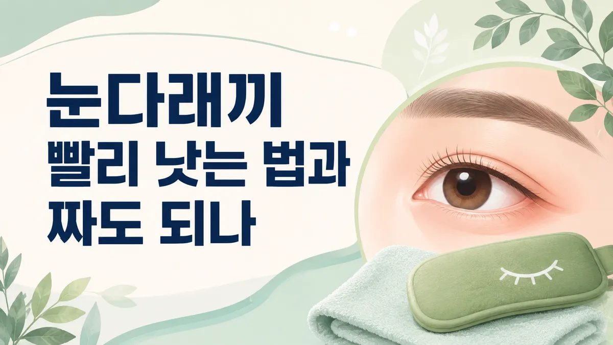 다래끼 빨리 낫는 법과 짜면 안 되는 이유
