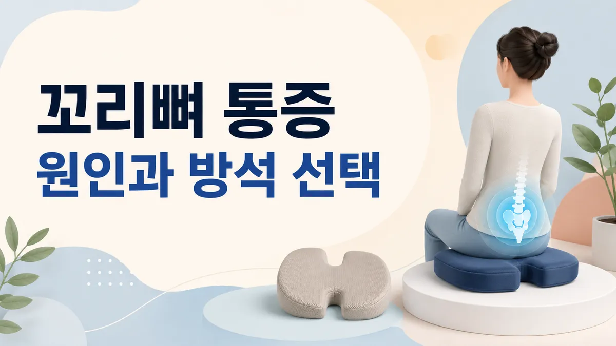 꼬리뼈 통증 원인과 대처법, 방석 선택까지 총정리