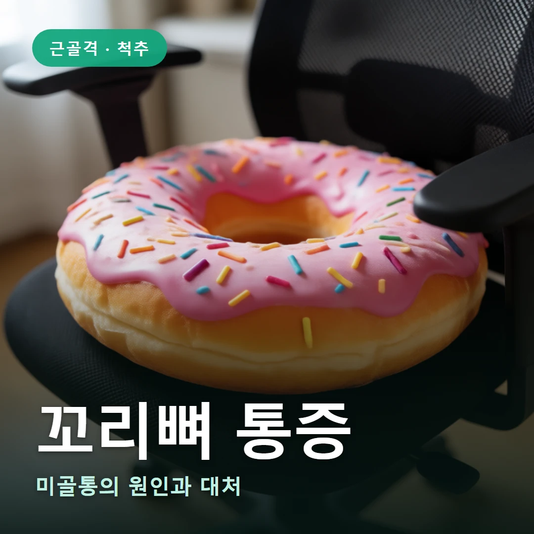 꼬리뼈 통증 요약 표지 — 미골통의 원인과 대처