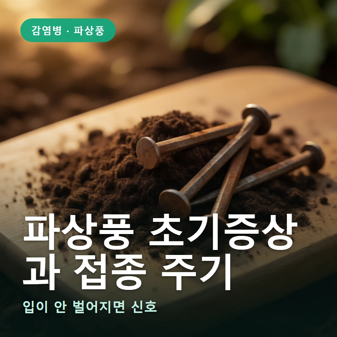 파상풍 요약 표지 — 입이 안 벌어지면 신호